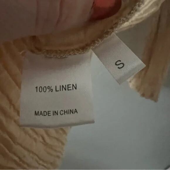 Monday Swimwear Ravello Linen Cover Up Dress in Vanilla Crinkle - Picture 8 of 9